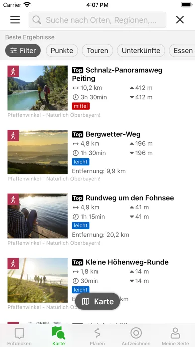 Screenshot di Pfaffenwinkel Touren&Freizeit