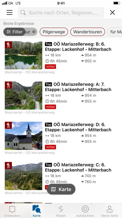 Capturas de tela do Pilgern in Niederösterreich
