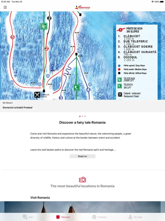 Tangkapan skrin Romania Outdoor Travel Guide iPad 