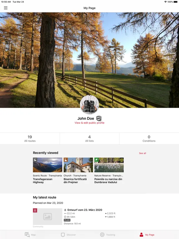 Tangkapan skrin Romania Outdoor Travel Guide iPad 