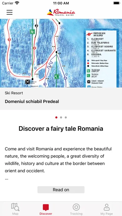 Tangkapan skrin Romania Outdoor Travel Guide