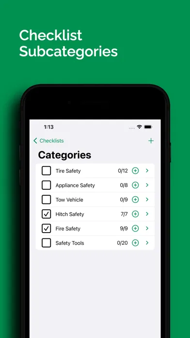 Captures d'écran de RV Checklist App