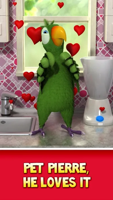 Capturas de tela do Talking Pierre the Parrot