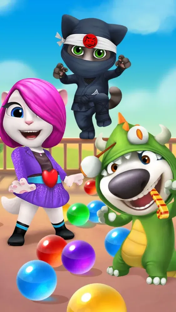 Скриншоты Talking Tom Bubble Shooter