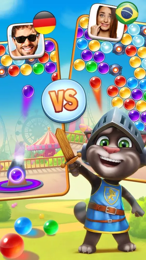 Скриншоты Talking Tom Bubble Shooter
