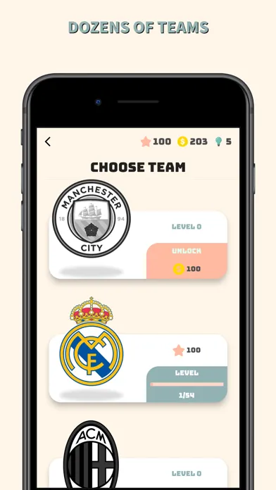 Capturas de tela do OT Football Quiz