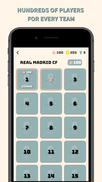 Capturas de tela do OT Football Quiz