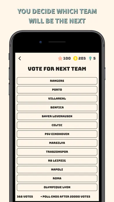 Capturas de tela do OT Football Quiz
