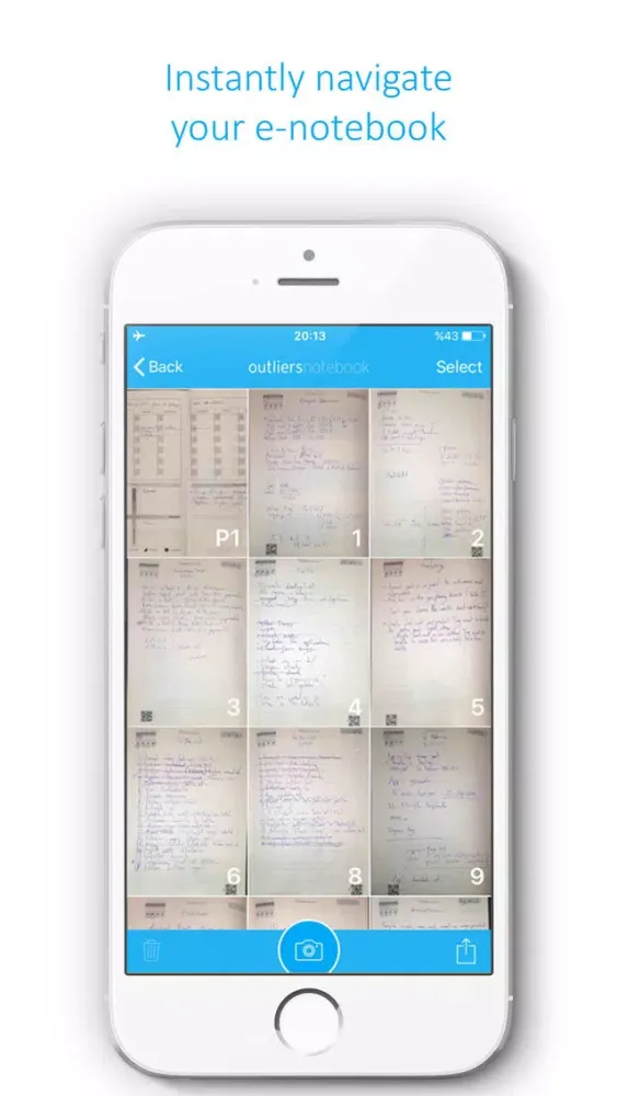 Capturas de pantalla de Outliers Notebook | Scan notes and share PDF files