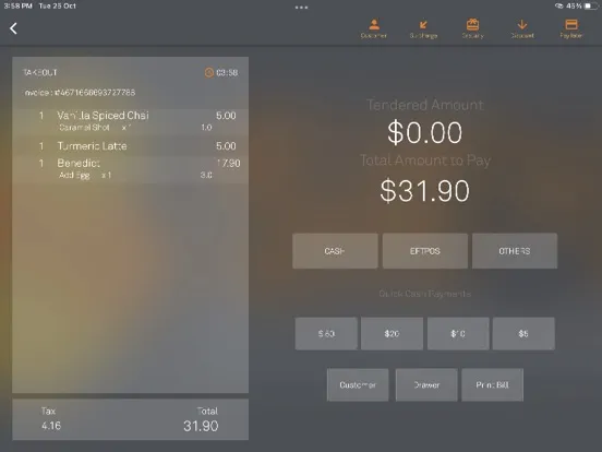 Sipo Cloud POS iPad  스크린샷
