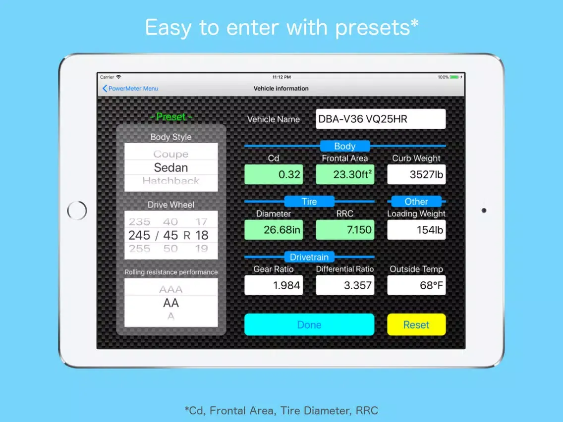 Vehicle Power Meter iPad 應用截圖