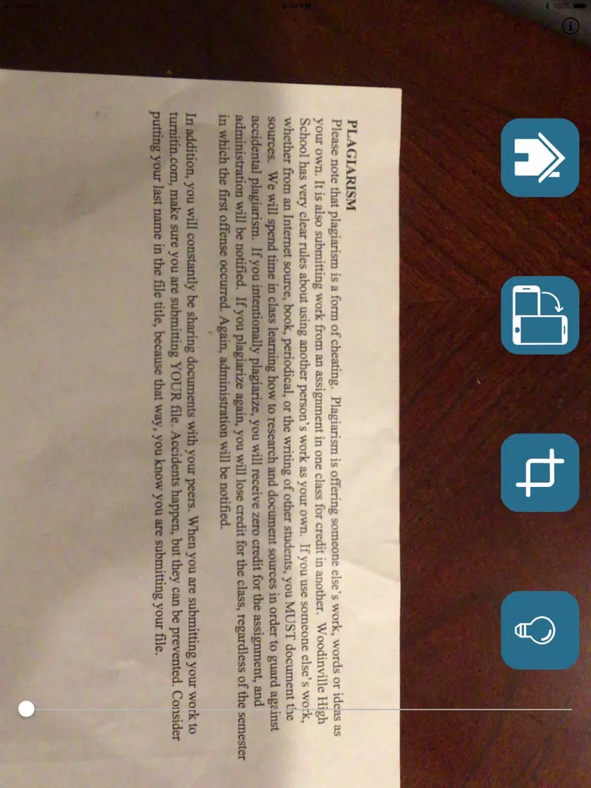 ภาพหน้าจอของ Outloud Reader iPad 