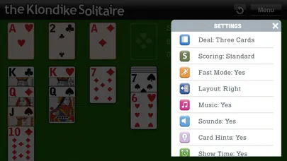 Tangkapan layar The Klondike Solitaire