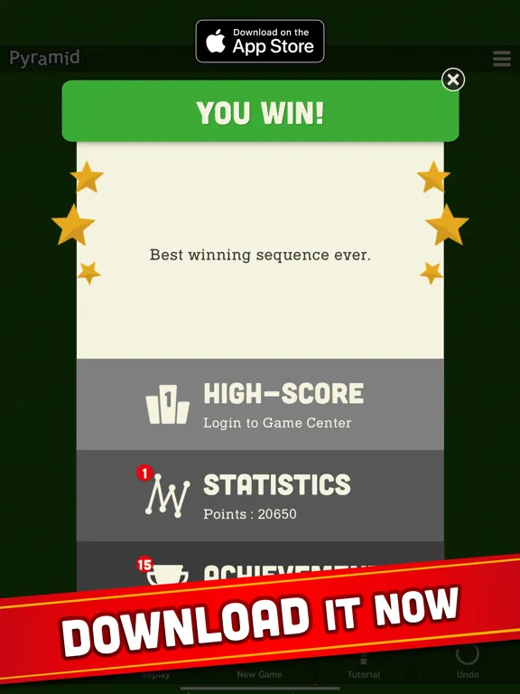 Pyramid - Classic Solitaire iPad  स्क्रीनशॉट