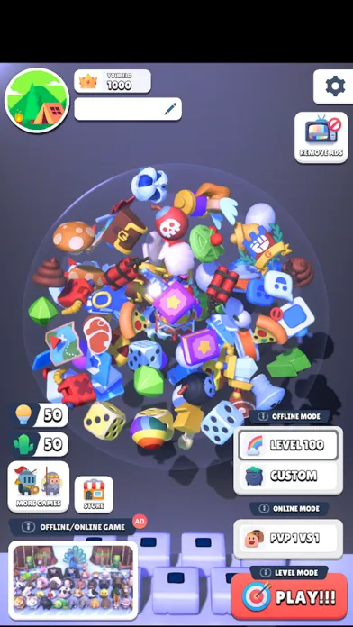 ภาพหน้าจอของ Match Tripple Ball 3D Online