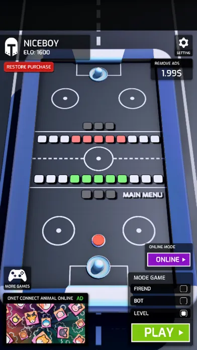 Captures d'écran de Mini Hockey 3D Online