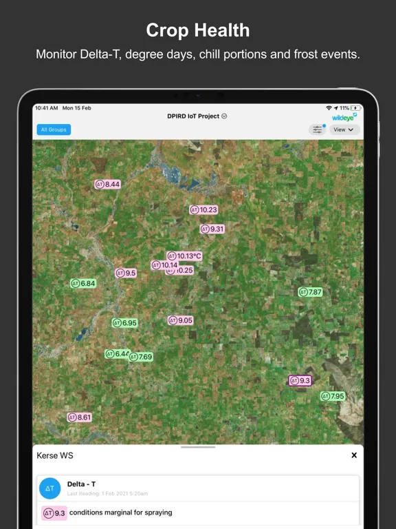 Wildeye Remote Monitoring iPad  Screenshots