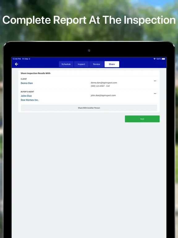 Zrzuty ekranu Tap Inspect - Home Inspections iPad 