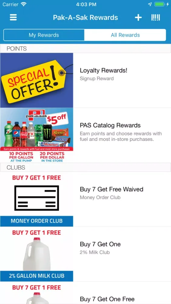 صور Pak-A-Sak Rewards