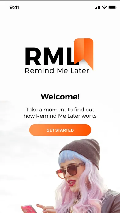Captures d'écran de RemindMeLater.io