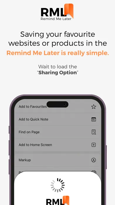 Captures d'écran de RemindMeLater.io