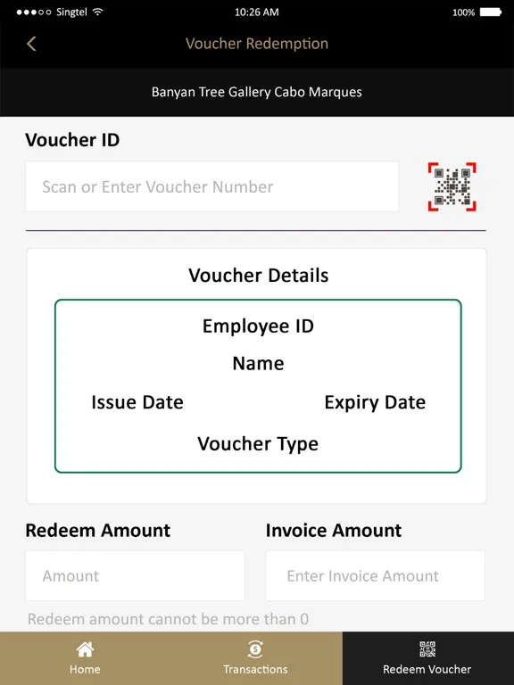 Associate Vouchers iPad  스크린샷