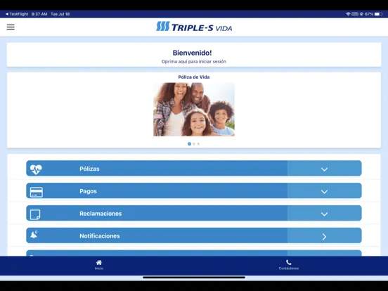 Tangkapan layar Mi Triple-S Vida iPad 