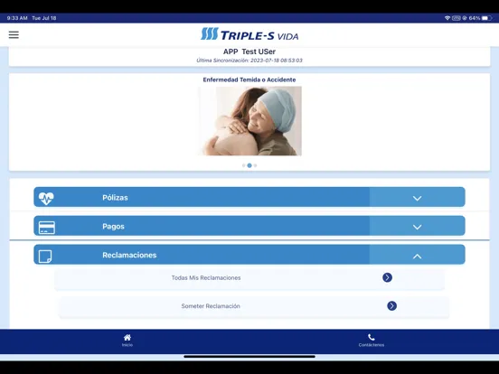 Tangkapan layar Mi Triple-S Vida iPad 