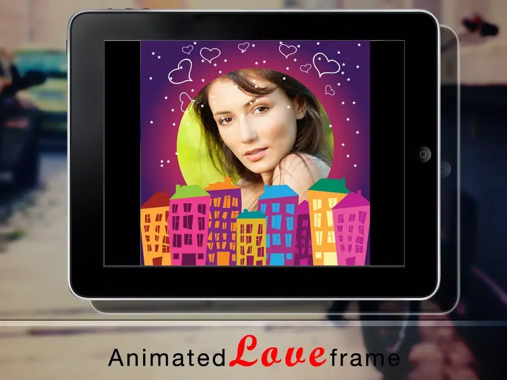 Animated Love Frames - Free animated gif frame maker iPad 应用截图