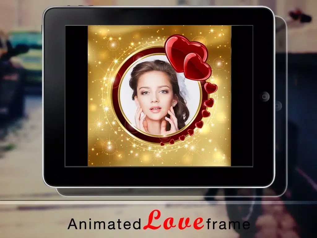 Animated Love Frames - Free animated gif frame maker iPad 应用截图