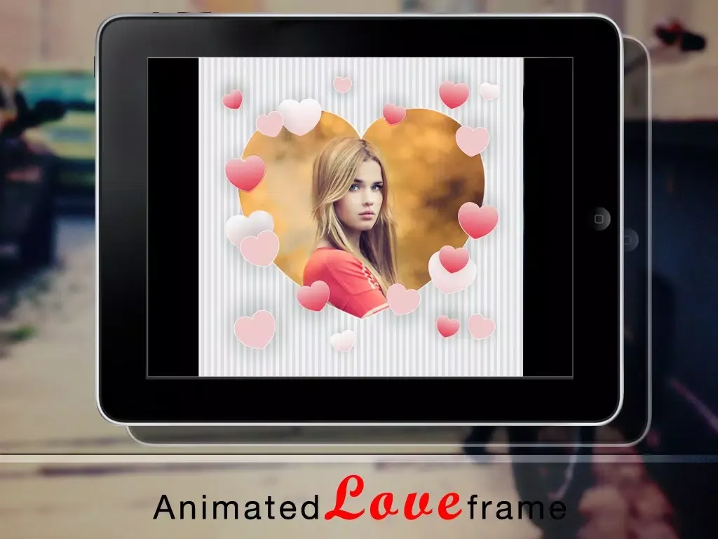 Animated Love Frames - Free animated gif frame maker iPad 应用截图