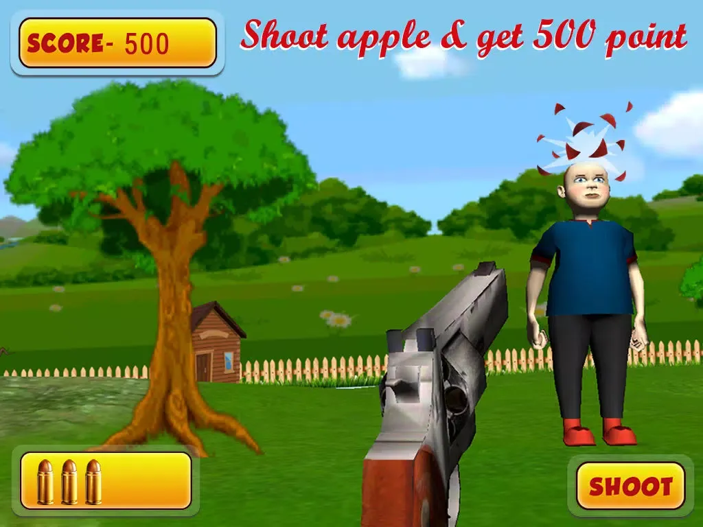 Ảnh chụp màn hình của AppleShoots–Shoot the Apple placed on person head iPad 