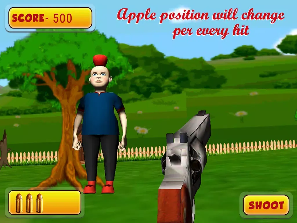 Ảnh chụp màn hình của AppleShoots–Shoot the Apple placed on person head iPad 