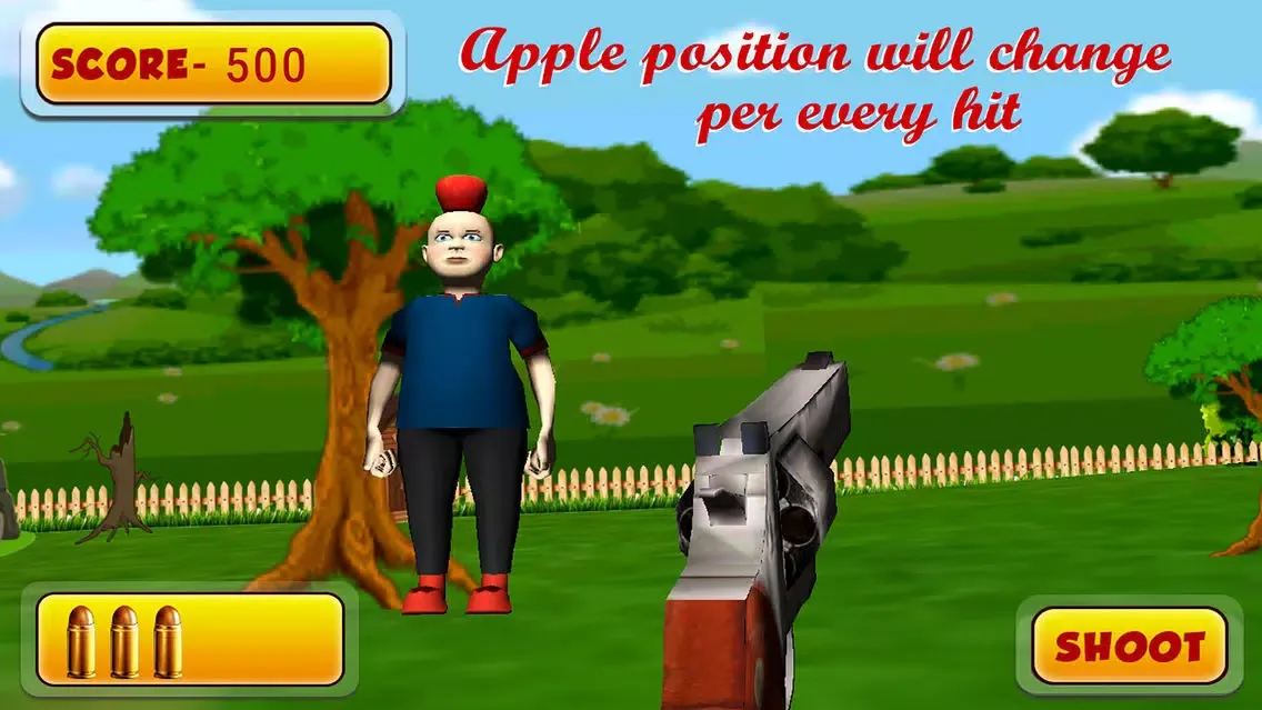 Ảnh chụp màn hình của AppleShoots–Shoot the Apple placed on person head