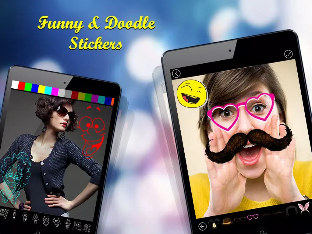 Pic Sticker free - Decorate your image with stickers huge collection of stickers for events like birthday wedding anniversary party funny text and doodle stickers iPad  Screenshots