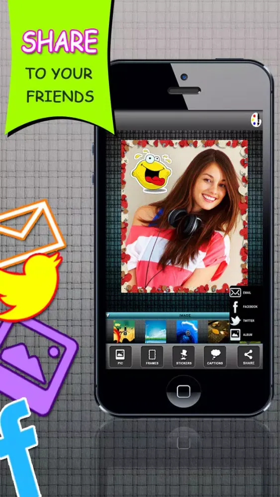 Zrzuty ekranu PicText - Add text labels and stickers on your images for FREE
