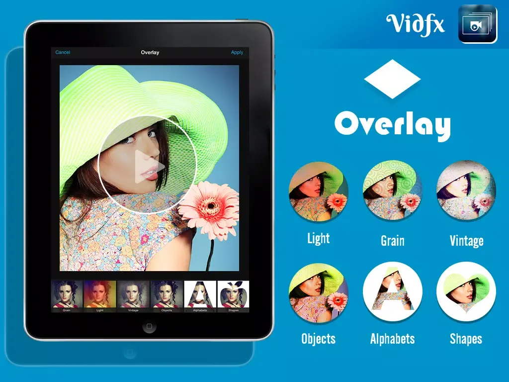 صور VidFx FREE-Add Video Effects by using Overlays and also add background music for videos iPad 