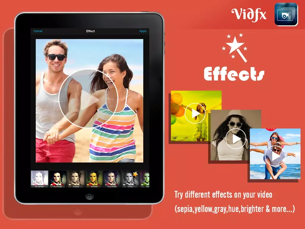 صور VidFx FREE-Add Video Effects by using Overlays and also add background music for videos iPad 