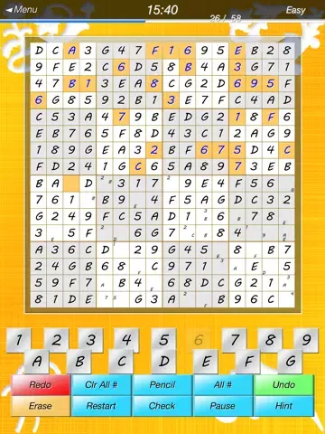 Tangkapan layar ⊲Sudoku 16x16 iPad 