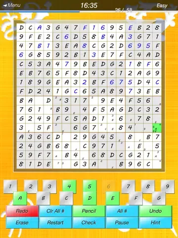 Tangkapan layar ⊲Sudoku 16x16 iPad 