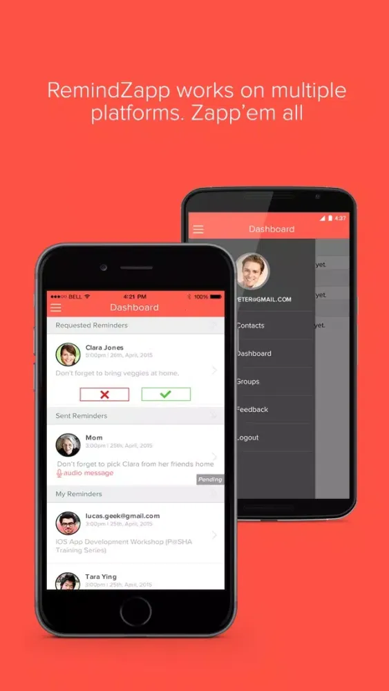 Zrzuty ekranu RemindZapp