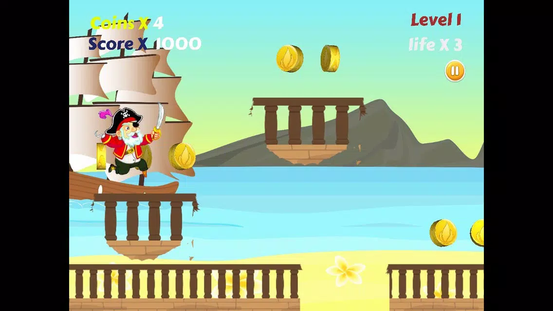 Screenshot di Crazy Pirate Runner 2D