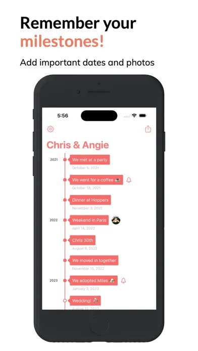 Captures d'écran de Relationship Counter