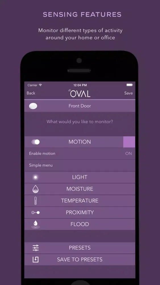 OVAL Sensor Screenshots