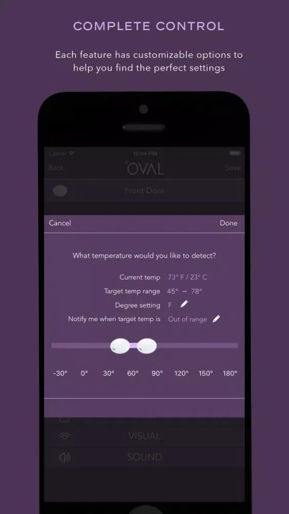 OVAL Sensor Screenshots