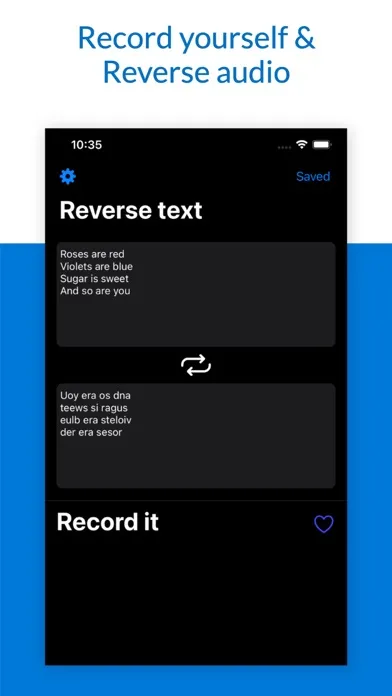 Tangkapan layar Reverse Audio Recorder