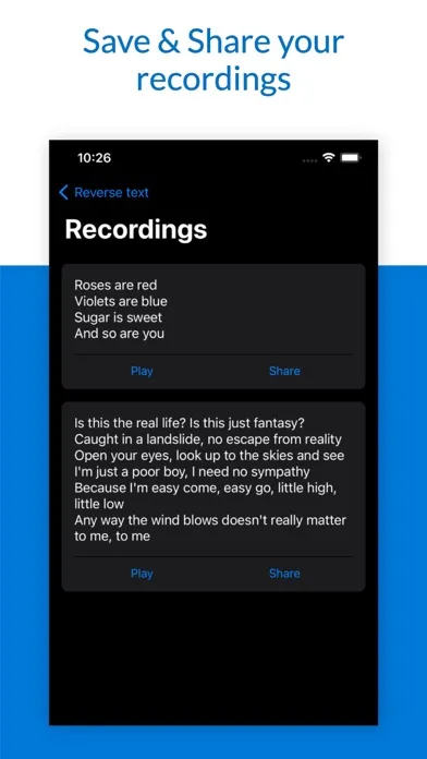 Tangkapan layar Reverse Audio Recorder