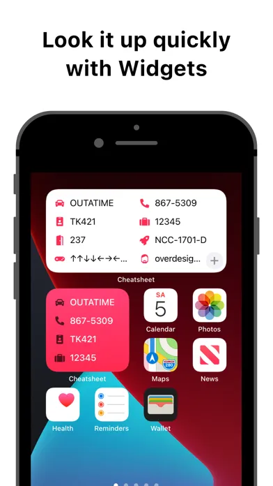 Cheatsheet: Sticky Note Widget应用截图