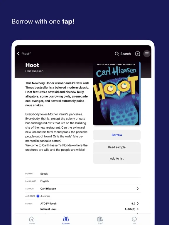 Sora, by OverDrive Education iPad  স্ক্রিনশট