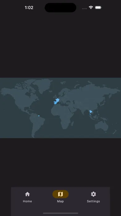 Tangkapan skrin Visited Countries Tracker